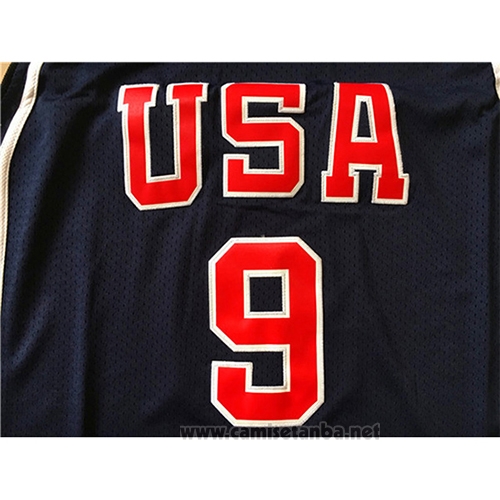 Camiseta USA 2004 Lebron James #9 Azul